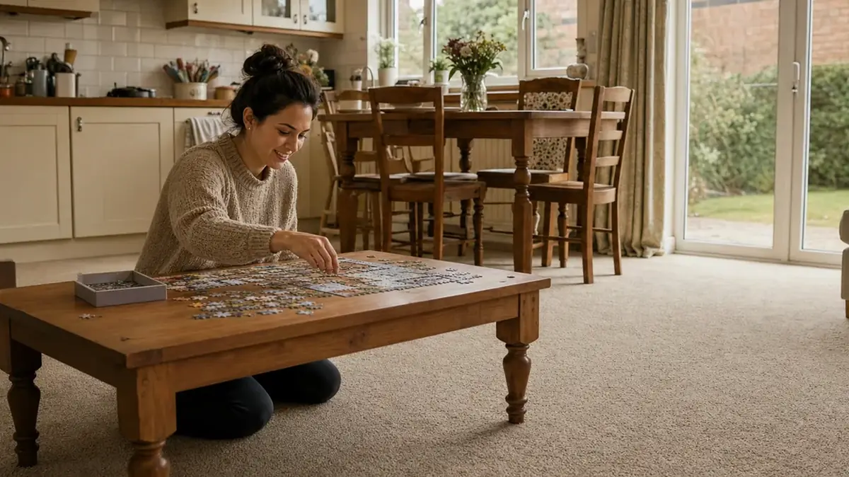 A cleaned bedroom carpet in a Sutton flat